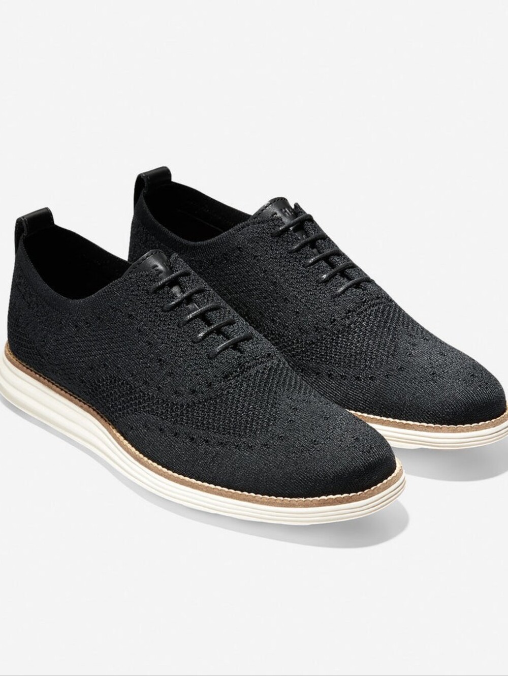 Cole Haan Women's Originalgrand Stitchlite Wingtip Oxford, Black, Size 8.5 B
